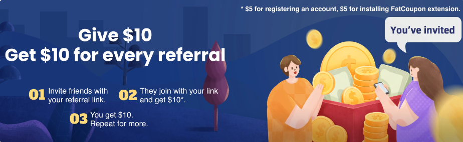 How does FatCoupon Refer and Earn work