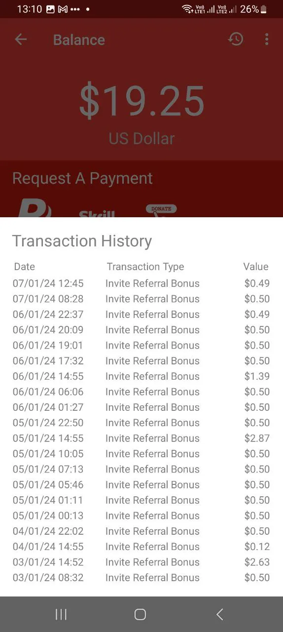 Attapoll Refer and Earn Proof