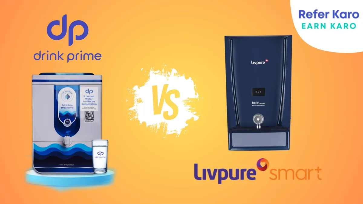 DrinkPrime Vs Livpure Smart RO Water Purifier Comparison