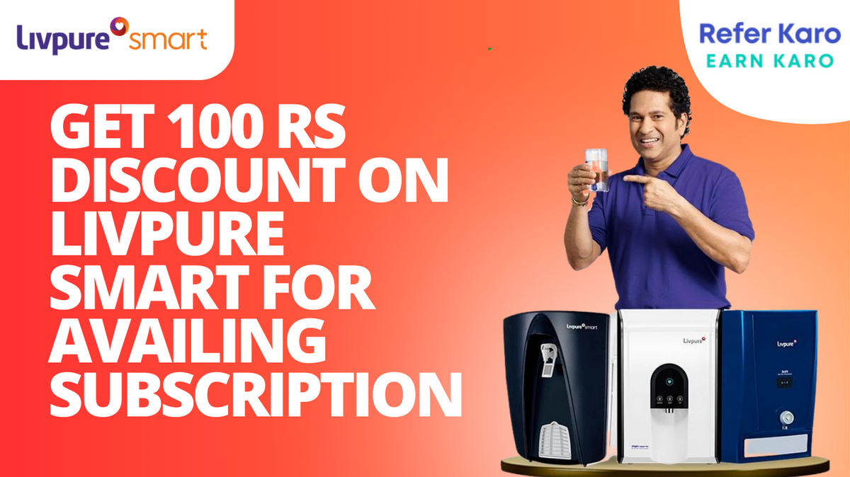 Get Rs100 Discount on Livpure Smart RO Water Purifier
