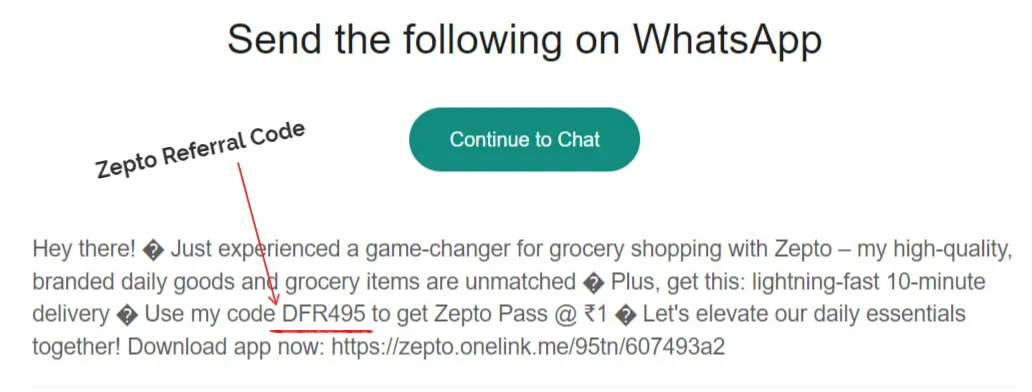 Find Zepto Referral Code