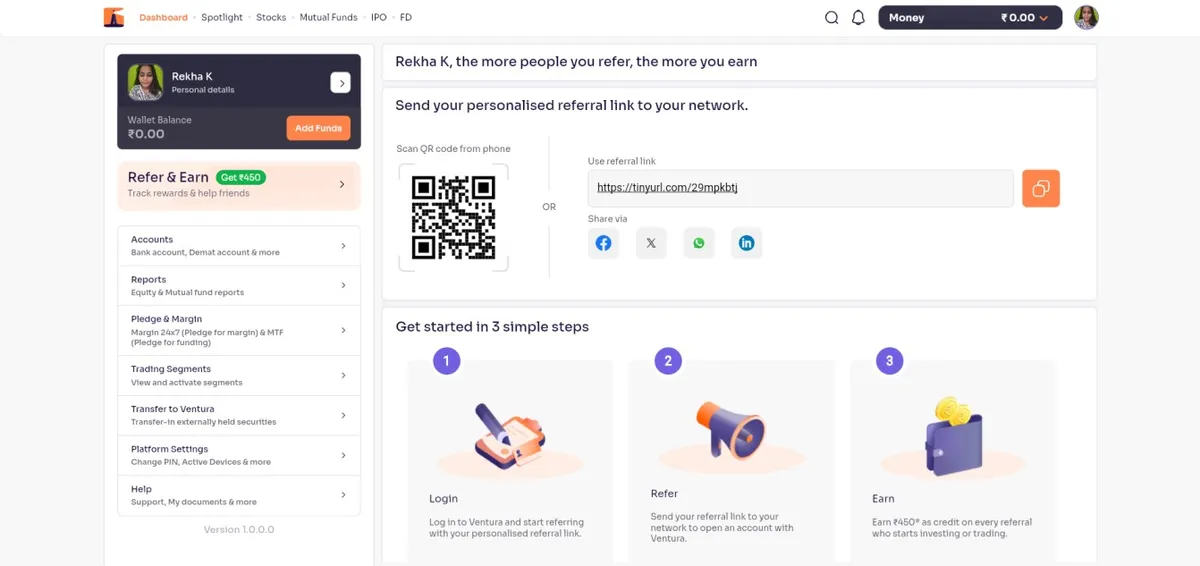 Ventura Referral QR Code